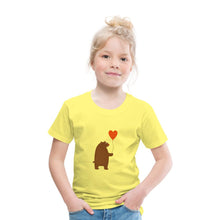 Lade das Bild in den Galerie-Viewer, Kinder T-Shirt - Bär mit Herz Ballon - Gelb
