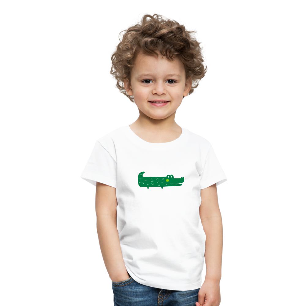 Kinder T-Shirt - Krokodil - Weiß