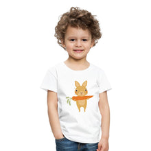 Lade das Bild in den Galerie-Viewer, Kinder T-Shirt - Hase mit Möhre - Weiß
