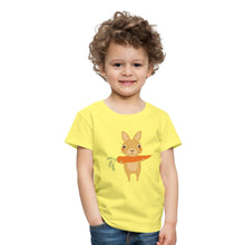 Lade das Bild in den Galerie-Viewer, Kinder T-Shirt - Hase mit Möhre - Gelb
