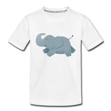 Lade das Bild in den Galerie-Viewer, Kinder T-Shirt - glücklicher Elefant - Weiß
