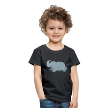 Lade das Bild in den Galerie-Viewer, Kinder T-Shirt - glücklicher Elefant - Schwarz
