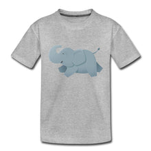 Lade das Bild in den Galerie-Viewer, Kinder T-Shirt - glücklicher Elefant - Grau meliert
