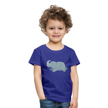 Lade das Bild in den Galerie-Viewer, Kinder T-Shirt - glücklicher Elefant - Königsblau
