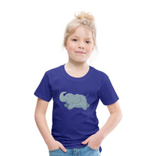 Lade das Bild in den Galerie-Viewer, Kinder T-Shirt - glücklicher Elefant - Königsblau
