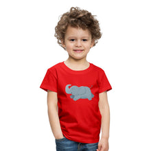 Lade das Bild in den Galerie-Viewer, Kinder T-Shirt - glücklicher Elefant - Rot
