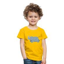 Lade das Bild in den Galerie-Viewer, Kinder T-Shirt - glücklicher Elefant - Sonnengelb
