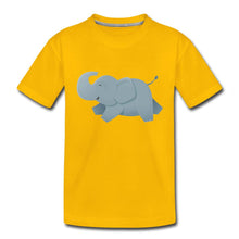 Lade das Bild in den Galerie-Viewer, Kinder T-Shirt - glücklicher Elefant - Sonnengelb
