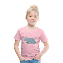 Lade das Bild in den Galerie-Viewer, Kinder T-Shirt - glücklicher Elefant - Hellrosa
