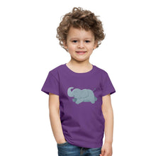 Lade das Bild in den Galerie-Viewer, Kinder T-Shirt - glücklicher Elefant - Lila
