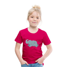 Lade das Bild in den Galerie-Viewer, Kinder T-Shirt - glücklicher Elefant - dunkles Pink
