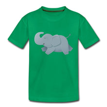 Lade das Bild in den Galerie-Viewer, Kinder T-Shirt - glücklicher Elefant - Kelly Green
