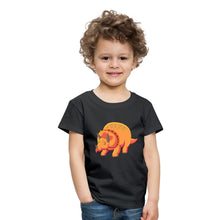 Lade das Bild in den Galerie-Viewer, Kinder T-Shirt - Dino Triceratops - Schwarz
