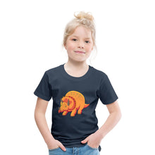 Lade das Bild in den Galerie-Viewer, Kinder T-Shirt - Dino Triceratops - Navy
