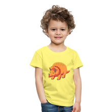 Lade das Bild in den Galerie-Viewer, Kinder T-Shirt - Dino Triceratops - Gelb
