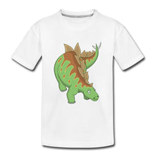 Lade das Bild in den Galerie-Viewer, Kinder T-Shirt - Dinosaurier Stegosaurus - Weiß
