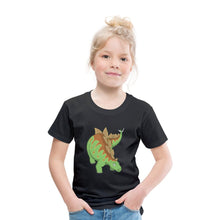 Lade das Bild in den Galerie-Viewer, Kinder T-Shirt - Dinosaurier Stegosaurus - Schwarz
