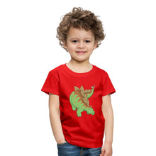 Lade das Bild in den Galerie-Viewer, Kinder T-Shirt - Dinosaurier Stegosaurus - Rot
