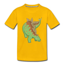 Lade das Bild in den Galerie-Viewer, Kinder T-Shirt - Dinosaurier Stegosaurus - Sonnengelb
