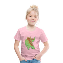 Lade das Bild in den Galerie-Viewer, Kinder T-Shirt - Dinosaurier Stegosaurus - Hellrosa
