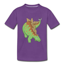 Lade das Bild in den Galerie-Viewer, Kinder T-Shirt - Dinosaurier Stegosaurus - Lila
