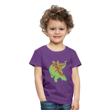 Lade das Bild in den Galerie-Viewer, Kinder T-Shirt - Dinosaurier Stegosaurus - Lila
