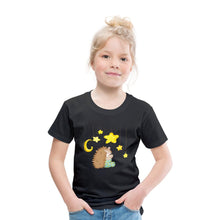 Lade das Bild in den Galerie-Viewer, Kinder T-Shirt - Igel mit Sternen - Schwarz
