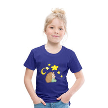 Lade das Bild in den Galerie-Viewer, Kinder T-Shirt - Igel mit Sternen - Königsblau
