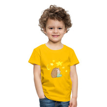 Lade das Bild in den Galerie-Viewer, Kinder T-Shirt - Igel mit Sternen - Sonnengelb
