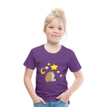 Lade das Bild in den Galerie-Viewer, Kinder T-Shirt - Igel mit Sternen - Lila
