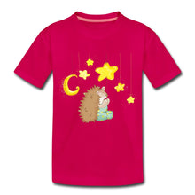 Lade das Bild in den Galerie-Viewer, Kinder T-Shirt - Igel mit Sternen - dunkles Pink
