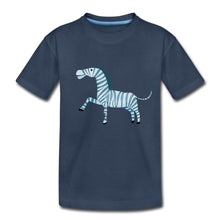 Lade das Bild in den Galerie-Viewer, Kinder T-Shirt - Zebra - Navy
