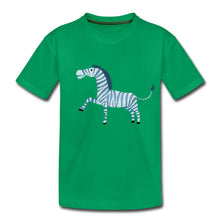 Lade das Bild in den Galerie-Viewer, Kinder T-Shirt - Zebra - Kelly Green
