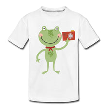 Lade das Bild in den Galerie-Viewer, Kinder T-Shirt - Frosch mit Kamera - Weiß
