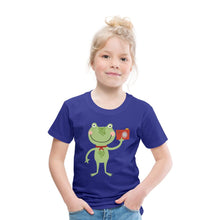 Lade das Bild in den Galerie-Viewer, Kinder T-Shirt - Frosch mit Kamera - Königsblau
