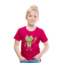 Lade das Bild in den Galerie-Viewer, Kinder T-Shirt - Frosch mit Kamera - dunkles Pink
