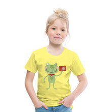 Lade das Bild in den Galerie-Viewer, Kinder T-Shirt - Frosch mit Kamera - Gelb
