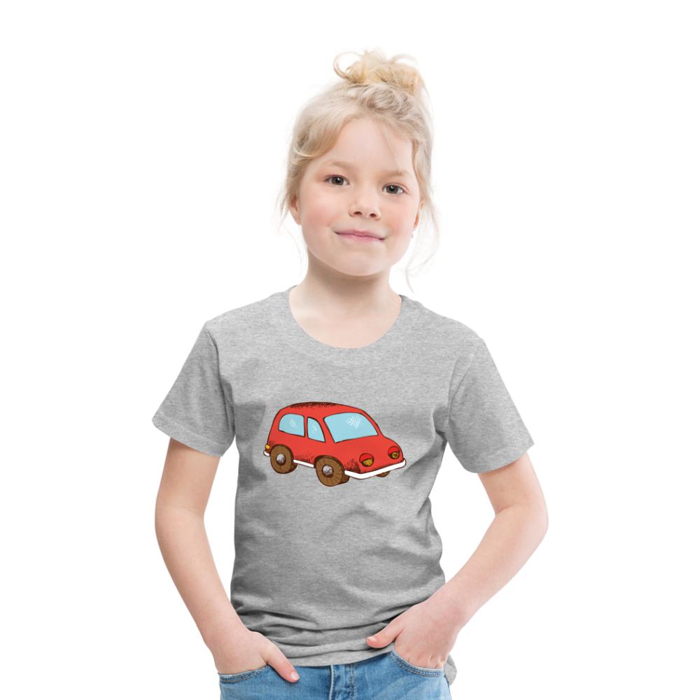 Kinder T-Shirt - Auto - Grau meliert