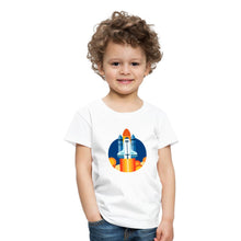 Lade das Bild in den Galerie-Viewer, Kinder T-Shirt - Space Shuttle startet - Weiß
