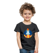 Lade das Bild in den Galerie-Viewer, Kinder T-Shirt - Space Shuttle startet - Schwarz

