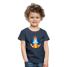 Lade das Bild in den Galerie-Viewer, Kinder T-Shirt - Space Shuttle startet - Navy
