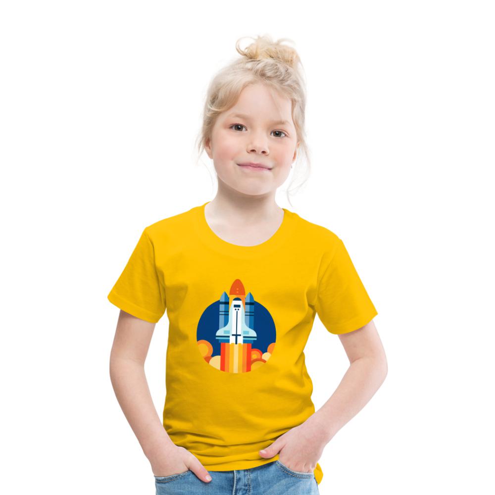 Kinder T-Shirt - Space Shuttle startet - Sonnengelb
