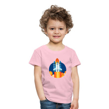 Lade das Bild in den Galerie-Viewer, Kinder T-Shirt - Space Shuttle startet - Hellrosa
