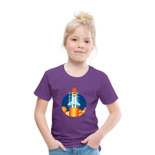 Lade das Bild in den Galerie-Viewer, Kinder T-Shirt - Space Shuttle startet - Lila
