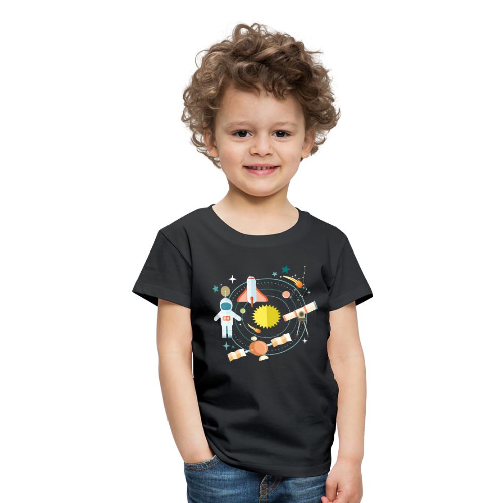 Kinder T-Shirt - Raumfahrt und Weltall - Schwarz