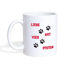 Lade das Bild in den Galerie-Viewer, Tasse - Liebe hat vier Pfoten - white
