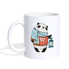 Lade das Bild in den Galerie-Viewer, Kaffee-Tasse - Panda mit Schal und Lampe - white
