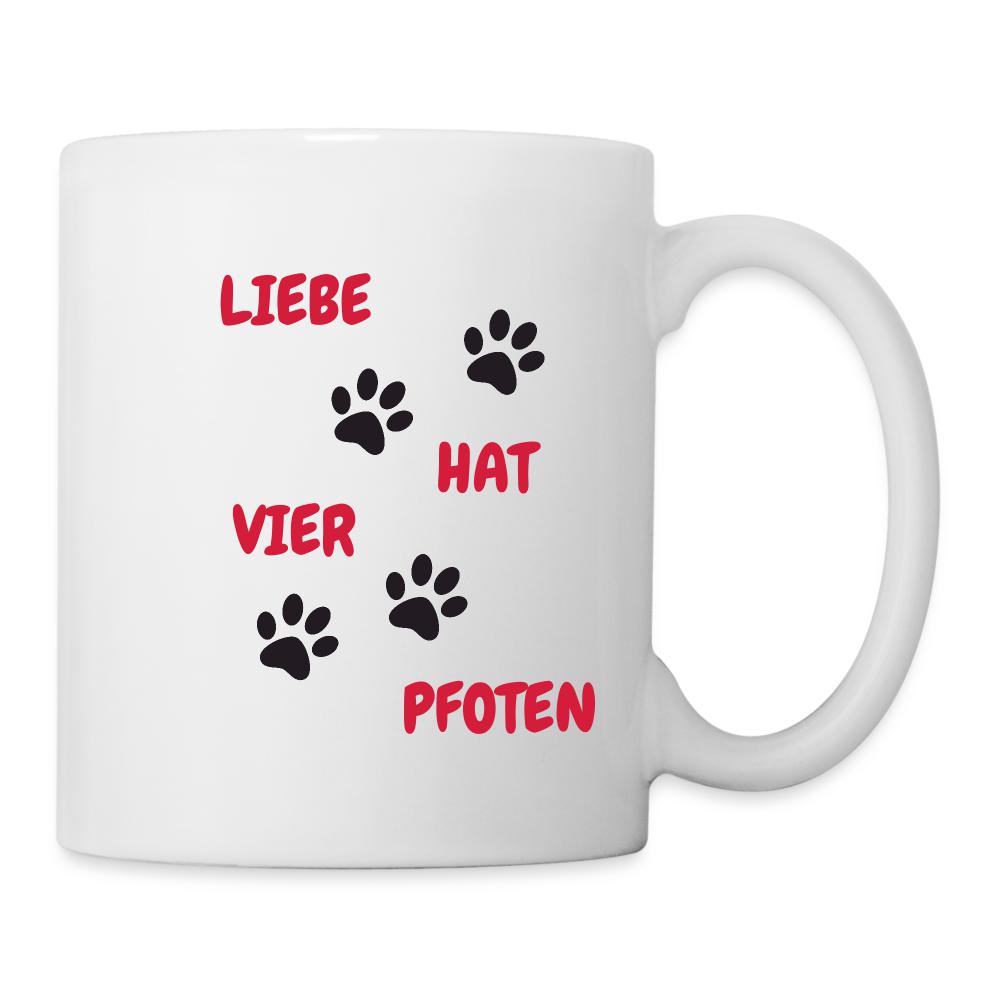 Tasse - Liebe hat vier Pfoten - white