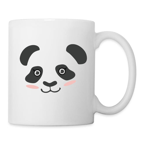 Tasse mit Panda Kopf personalisierbar - white