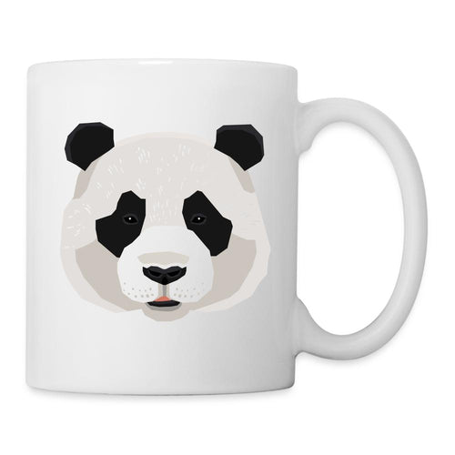 Tasse mit Panda Kopf - white